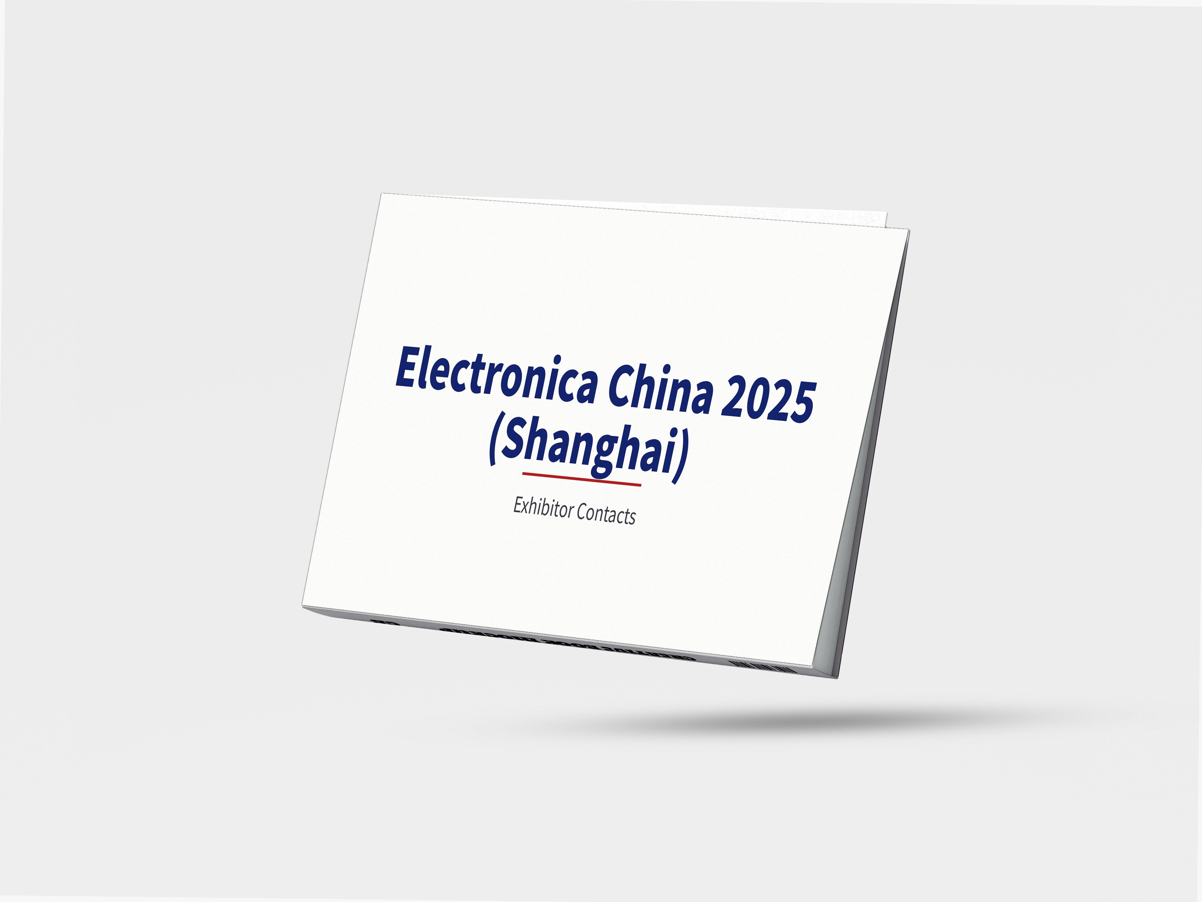 Electronica China 2025 (Shanghai) - Exhibitor Contacts