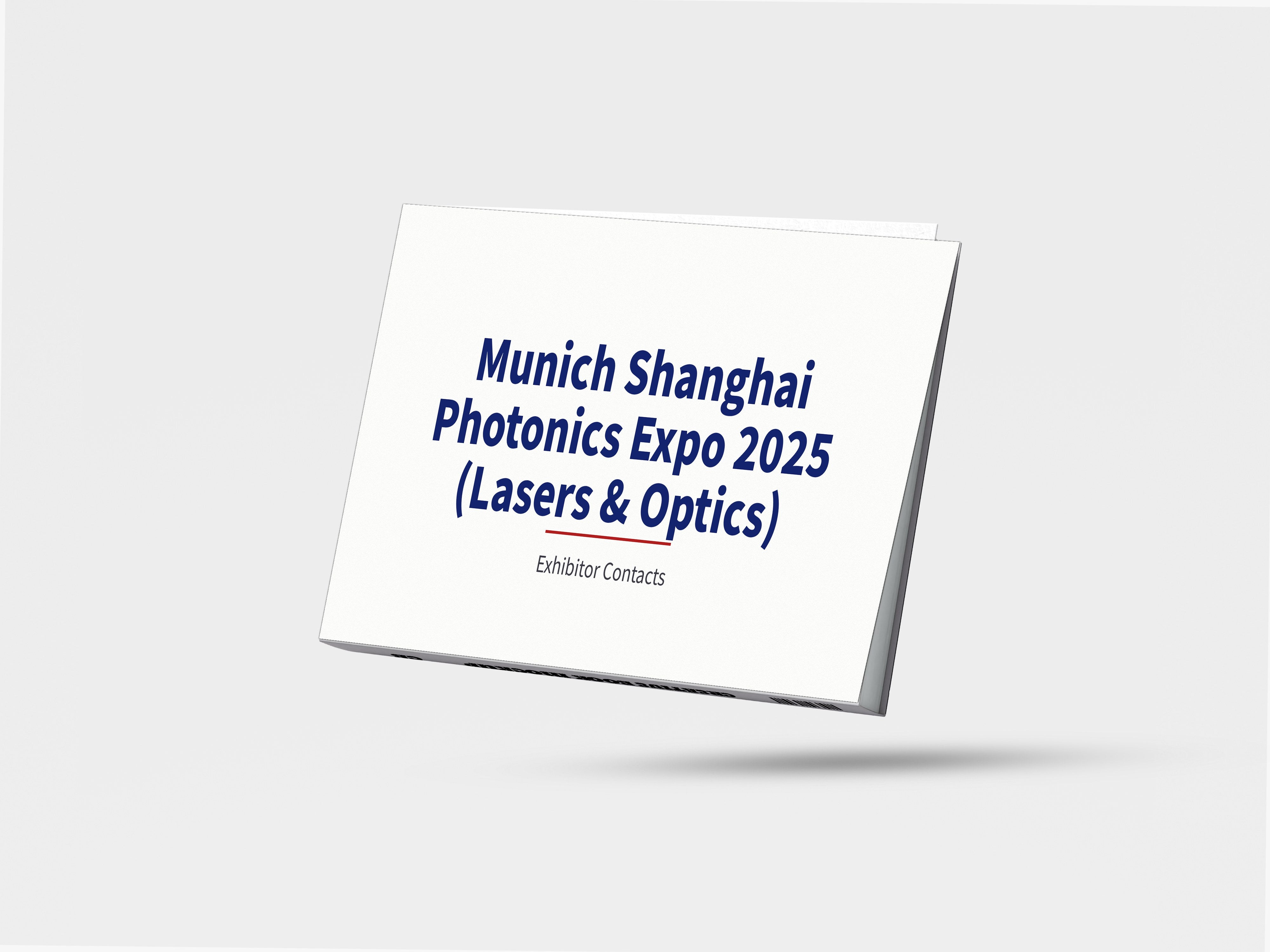 Munich Shanghai Photonics Expo 2025 (Lasers & Optics) - Exhibitor Contacts